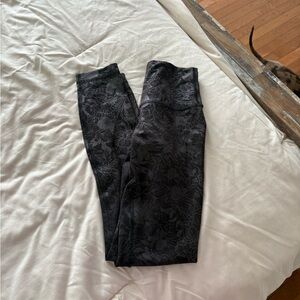 lululemon athletica Black Floral Leggings